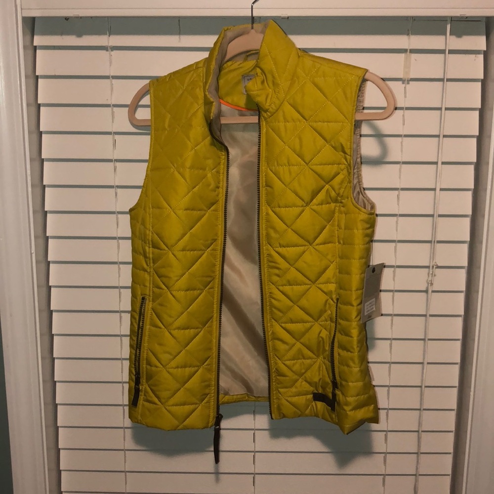 Chartreuse Bomber Vest by Bass